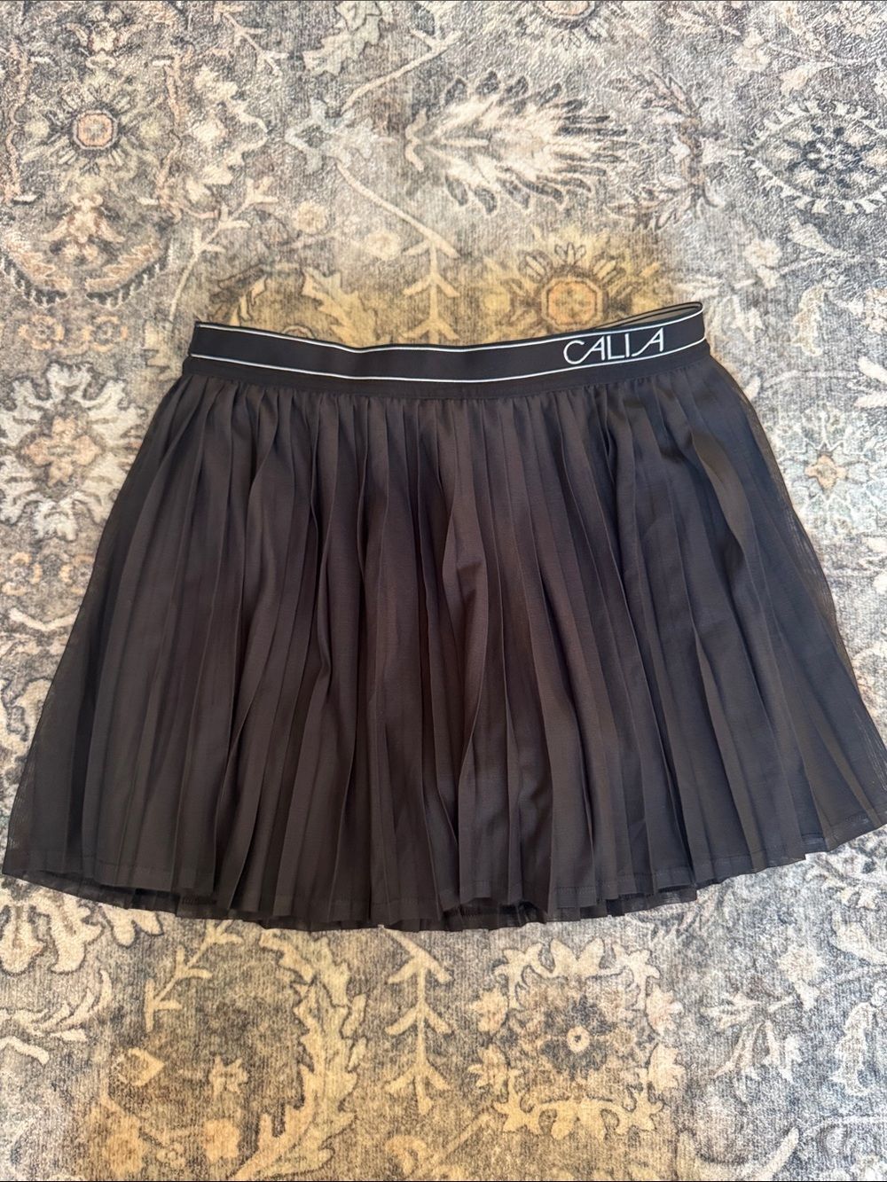 Calia Black Pleated Pull on Tennis/Golf Skirt